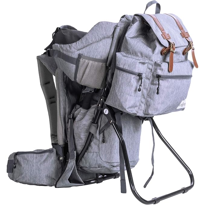 ClevrPlus Urban Explorer Child Carrier Hiking Baby Backpack, Heather Gray - Image 8