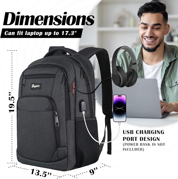 17.3 Inch Laptop Backpack, School Backpacks - Image 3