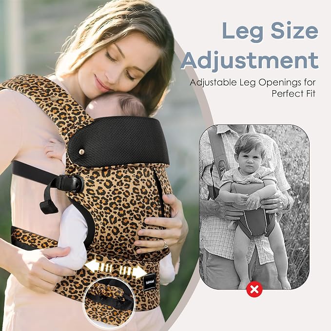 Baby Carrier with Lumbar Support, Cozy Baby Carrier Newborn to Toddler with - Image 3