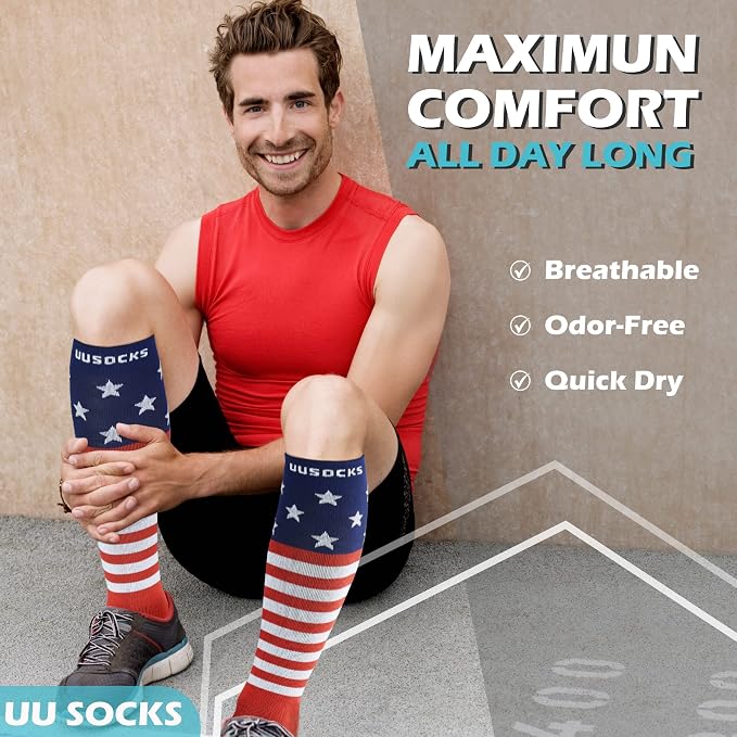 Medical Compression Socks for Women and Men 3 Pairs 20-30 mmHg Knee High - Image 3