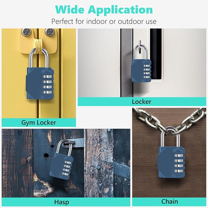 CL11BG Combination Lock, 4 Digit Outdoor Combination Padlock Set Your own - Image 6