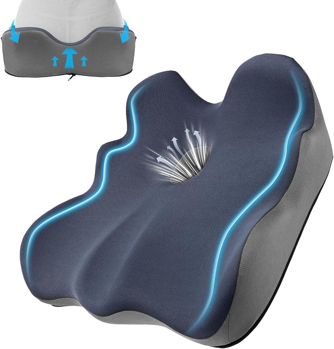 Seat Cushion, X-Large Memory Foam Office Chair Cushion, by LEFAFARDET