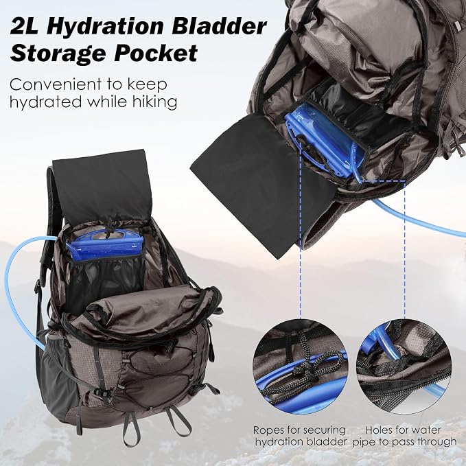 MoKo Hiking Backpack, 40L Large Capacity Camping Backpack - Image 4