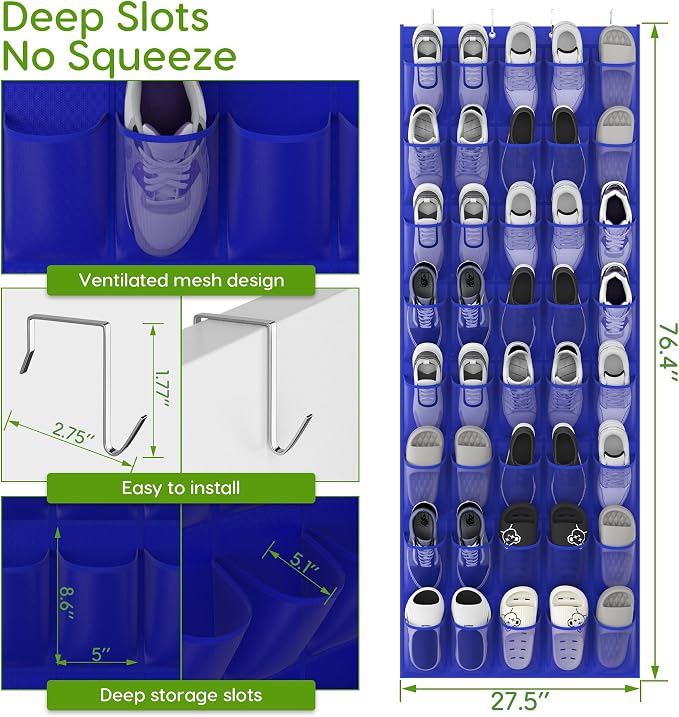 Unjumbly Over the Door Shoe Organizer - Image 2