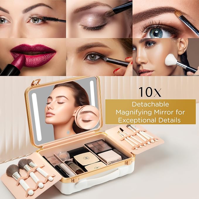 Lighted Makeup Case with Mirror - Image 3