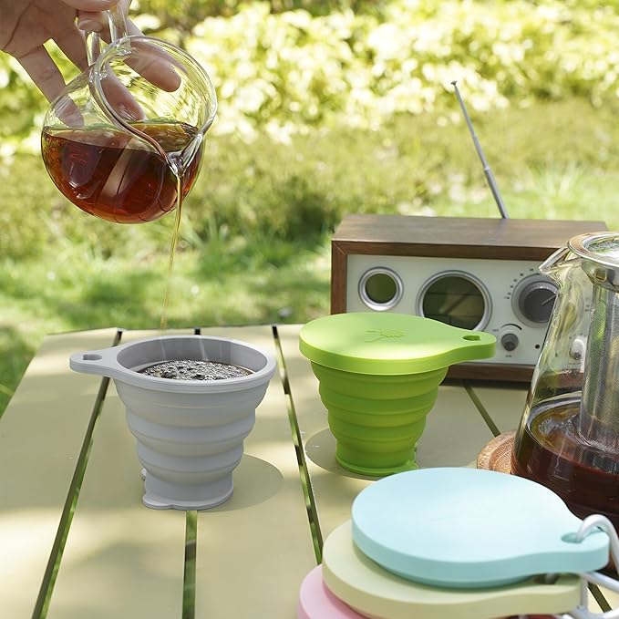 IYYI Collapsible Cup for Traveling, Silicone Camping Cup, Foldable Mug - Image 2