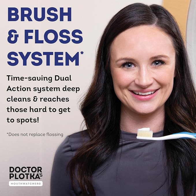 MOUTHWATCHERS Soft Flossing Toothbrushes, Value Pack of 4, Manual Toothbrush - Image 3