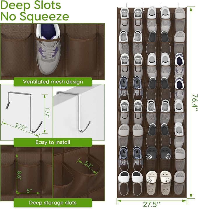Unjumbly Over the Door Shoe Organizer - Image 2