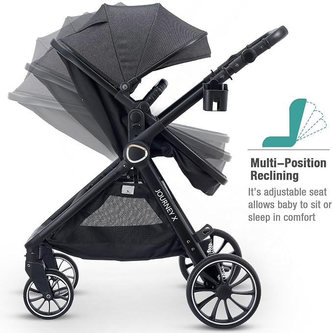 Baby Stroller 2 in 1 Newborn Convertible Stroller Bassinet - Image 3