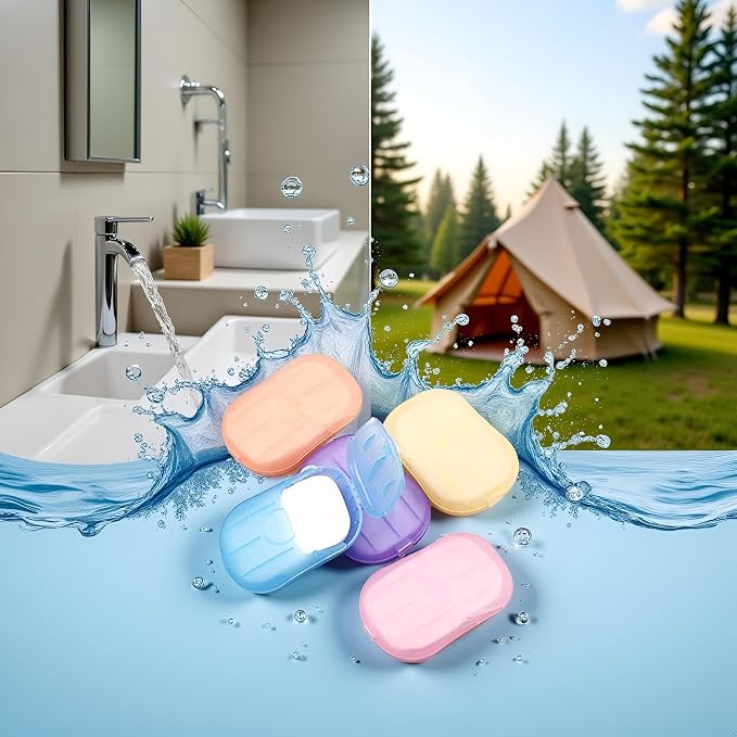 5 Boxes Eco Travel Soap Leaves, Portable Cleanser - Image 5