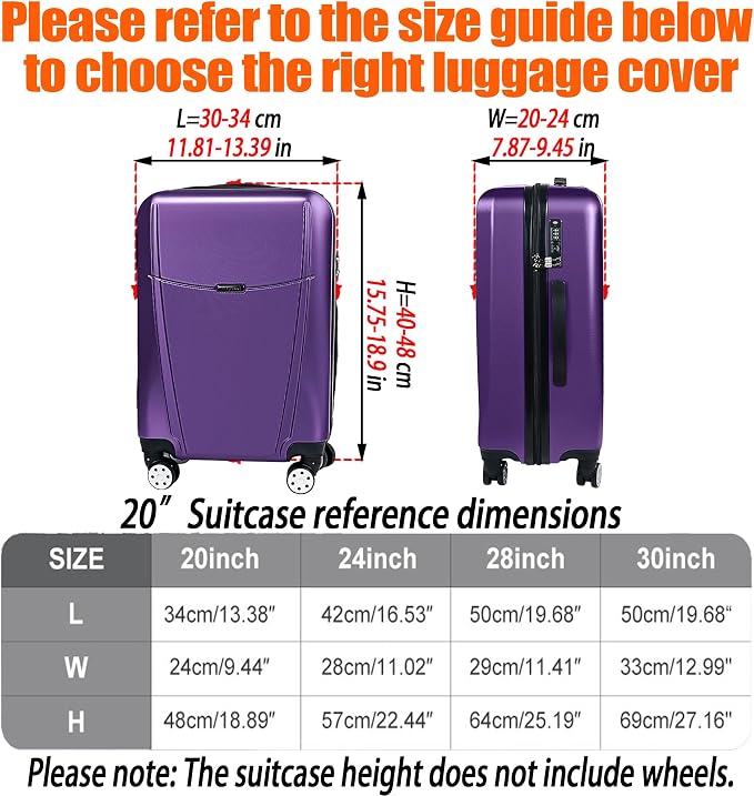 Suitcase Covers for Luggage – TSA Approved Clear PVC Luggage Protector Cover - Image 3