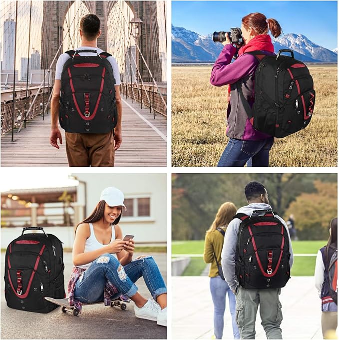 18.4 Inch Laptops Backpack, 55-60L Extra Large Travel Laptop Backpack - Image 7