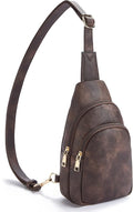 Telena Small Sling Bag for Women Leather Crossbody Fanny Packs Chest Bag for by Telena