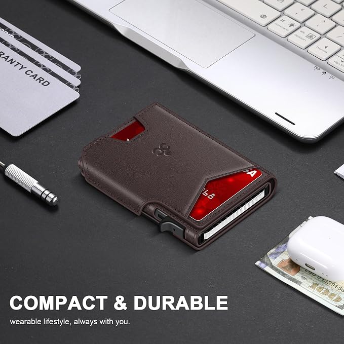 Wallet for Men Wallet with Slim Pop Up Card Holder 9-13 Cards, Bifold - Image 9