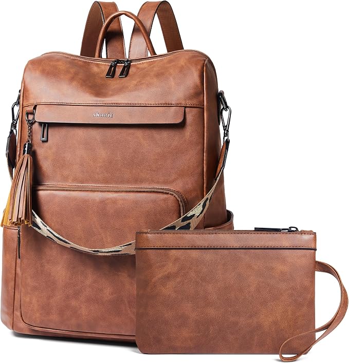 Shrrie Vegan Leather Laptop Backpack by Shrrie