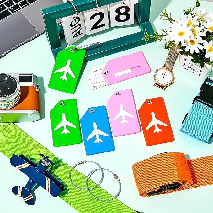 Weewooday 8 Pcs Luggage Straps Suitcase Tags Set - Image 7