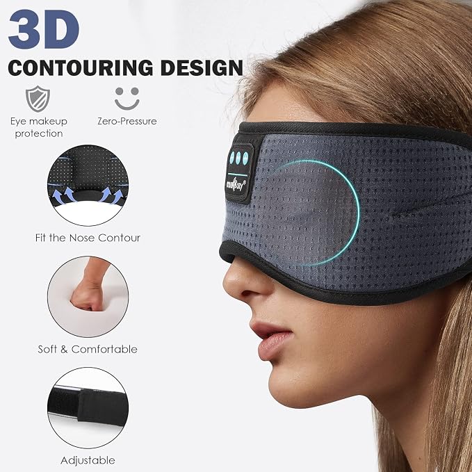 MUSICOZY White Noise Bluetooth Sleep Mask - Image 2