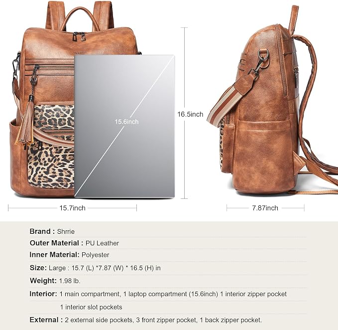 Shrrie 15.6 inch Laptop Backpack - Image 5