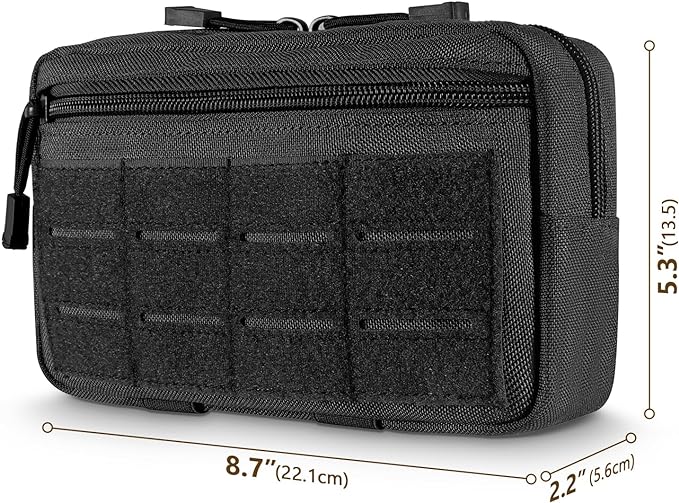 Tactical Molle Admin Pouch Utility Laser Cut EDC Tool Pouch Bag Horizontal - Image 2