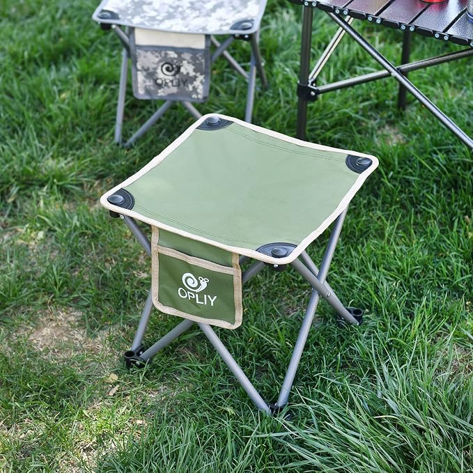 Opliy Camping Stool, Folding Samll Chair Portable Camp Stool - Image 2