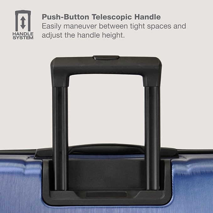 U.S. Traveler Boren Polycarbonate Hardside Rugged Travel Suitcase Luggage - Image 5
