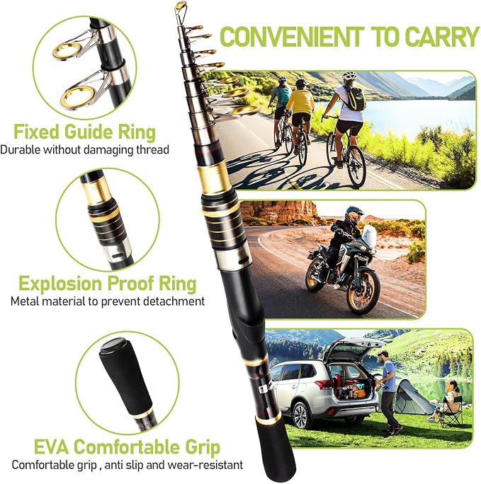 Telescopic Fishing Rod and Reel Combo, 6.89FT 7.89FT Collapsible Fishing Kits - Image 2