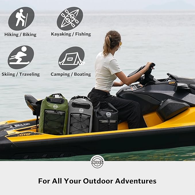 STOVER 5/10/25/30/40/55L Waterproof Backpack- Floating Dry Bag - Image 6
