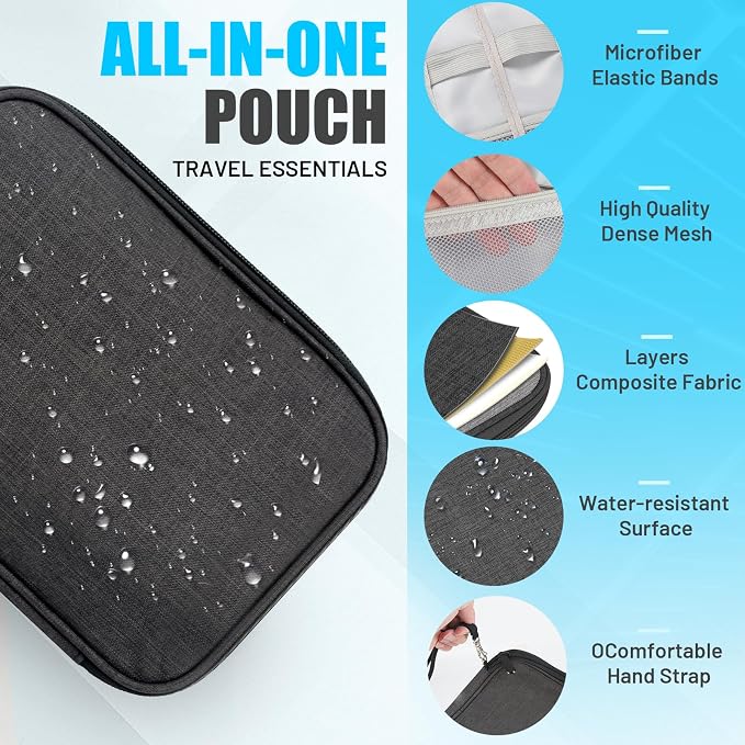 Travel Cable Organizer Bag, Electronics Organizer Tech Pouch - Image 4
