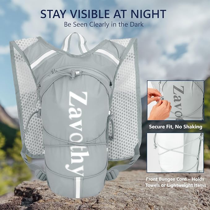 Zavothy Hydration Running Vest for Men & Women – Lightweight 1.5L Hydration Pack - Image 4