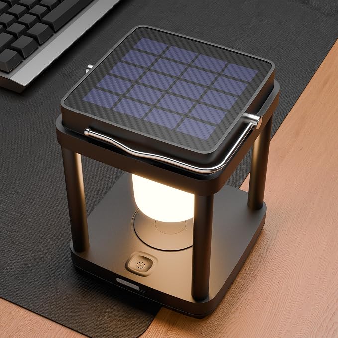 Solar Lantern Outdoor Table Lamp, Touch Control Outdoor Cordless Lantern - Image 6