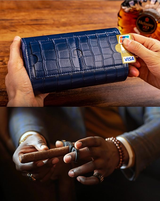MR.OKAY 2 Watch Travel Case- Classic Leather Watch Case - Image 4