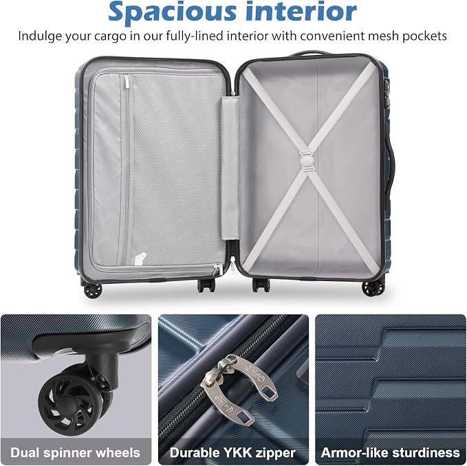 Coolife Larage Luaggage Hardside Expandable Suitcase - Image 5
