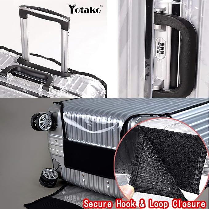 Yotako Clear PVC Suitcase Cover Protectors 20 Inch Luggage Cover - Image 6