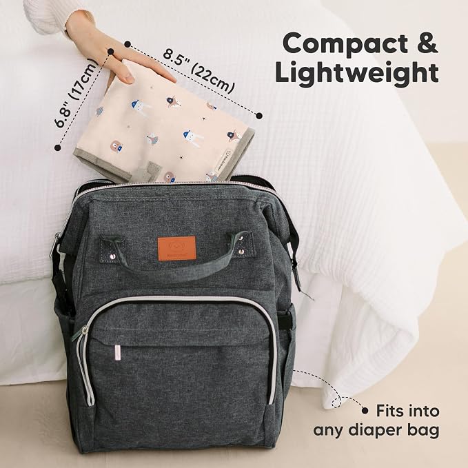 KeaBabies Portable Diaper Changing Pad, Easy Wipe Clean - Image 2