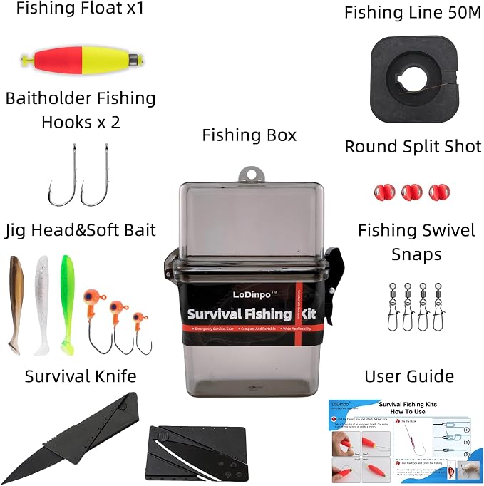 Mini Survival Fishing Kit Small Emergency Fishing Gear Box Pocket Fishing - Image 5