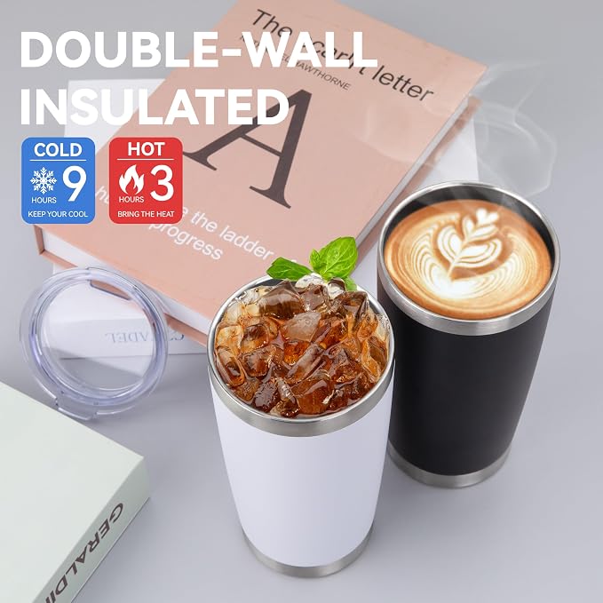 HASLE OUTFITTERS 20oz Stainless Steel Tumblers Bulk, Insulated Travel Cup - Image 5