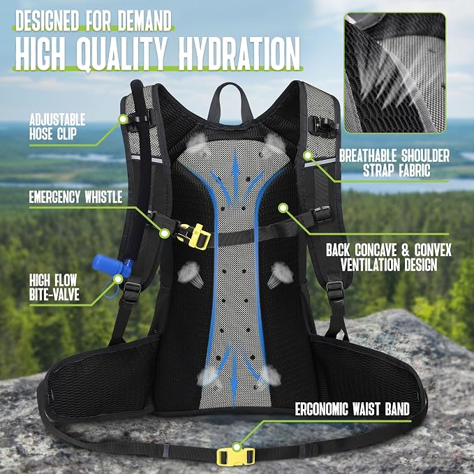 N NEVO RHINO Hydration Backpack, 18L Multipurpose Hiking Backpack - Image 3