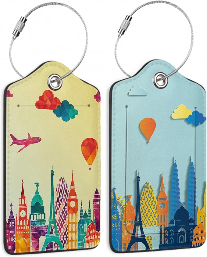 Travel Luggage Tags, 2 Pack Travel Cruise Tags by TXIANT