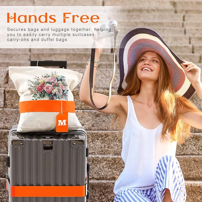 Weewooday 8 Pcs Luggage Straps Suitcase Tags Set - Image 4