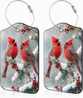 Red Cardinals on Snowy Branches Set of 2 Luggage Tags by Unknown