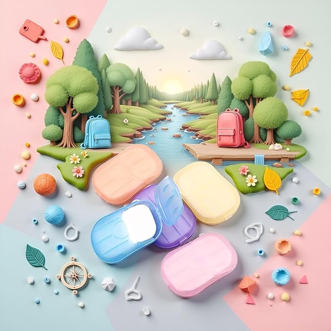 5 Boxes Eco Travel Soap Leaves, Portable Cleanser - Image 8
