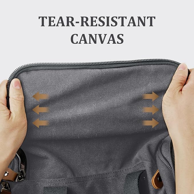 Gonex Canvas Duffle Bag for Travel 50L Expandable Duffel Weekend Overnight Bag - Image 2