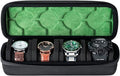 4 slots watch travel case roll, hard watch box storage organizer by forBetterLife