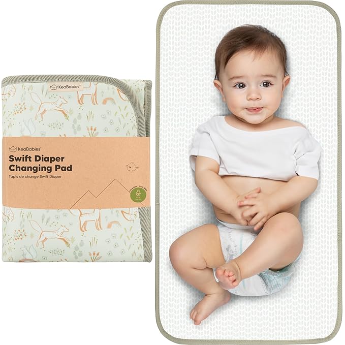 KeaBabies Portable Diaper Changing Pad, Easy Wipe Clean by KeaBabies