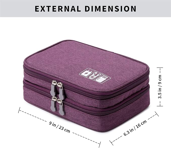 MIRLEWAIY Travel Electronics Organizer Soft Case Small Electronic Accessories - Image 2
