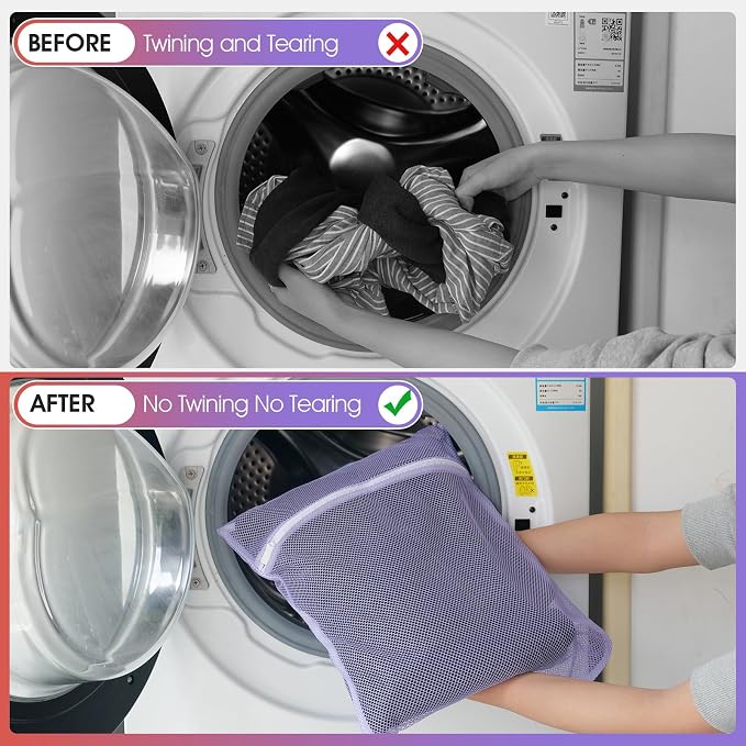 5Pcs Sturdy Mesh Laundry Bags for Delicates, Travel and Organzie - Image 3