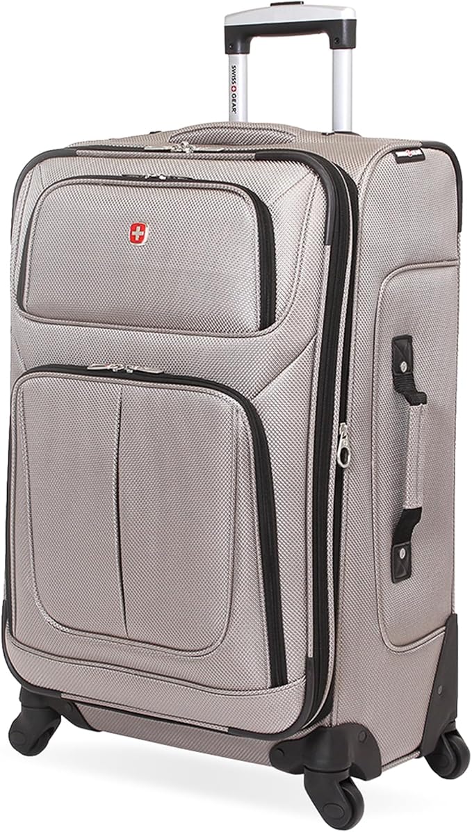 SwissGear Sion Softside Expandable Luggage, Checked-Medium 25-Inch by SwissGear