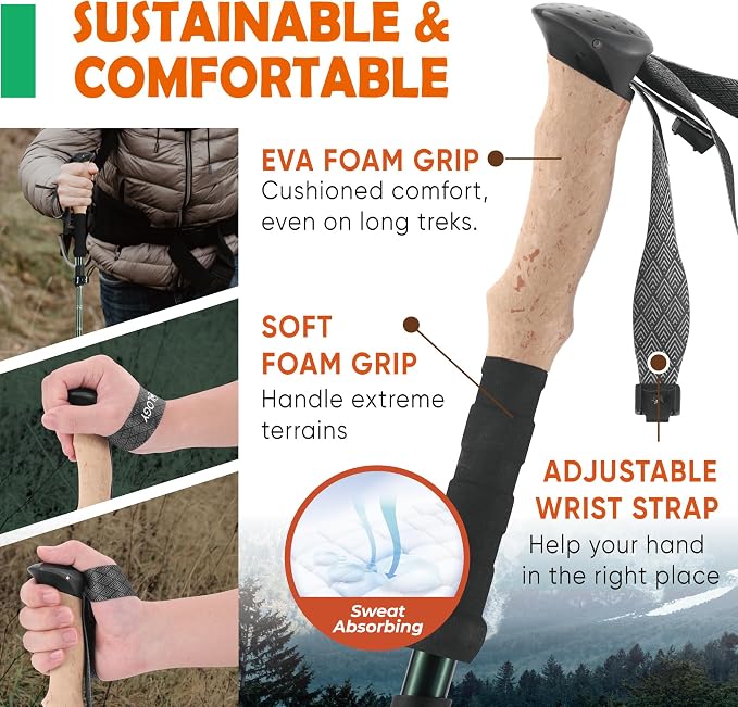 Trekology Trek-Z Collapsible Hiking & Trekking Poles - Image 3