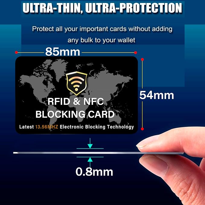 SaiTech IT 10 Pack RFID Blocking Card NFC Contactless Debit/Credit Card ATM - Image 2