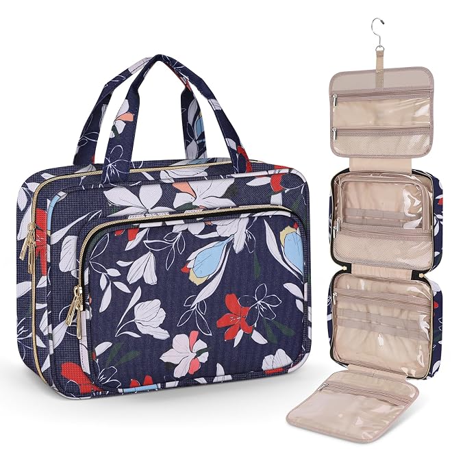 Wedama Toiletry Bag for Women, Large Cosmetic Travel Bag, Hanging Toiletry Bag by Wedama